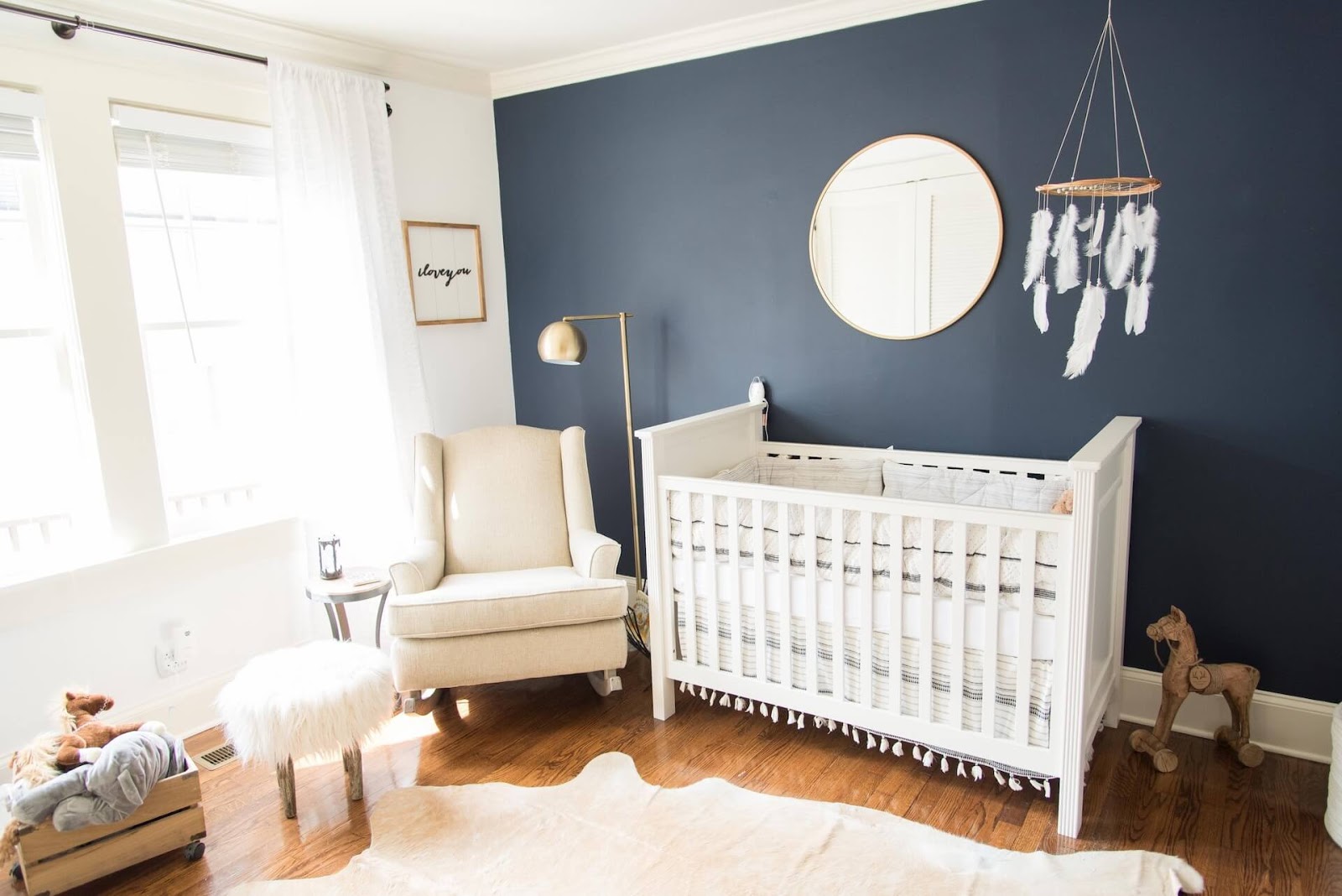 Room painted blue