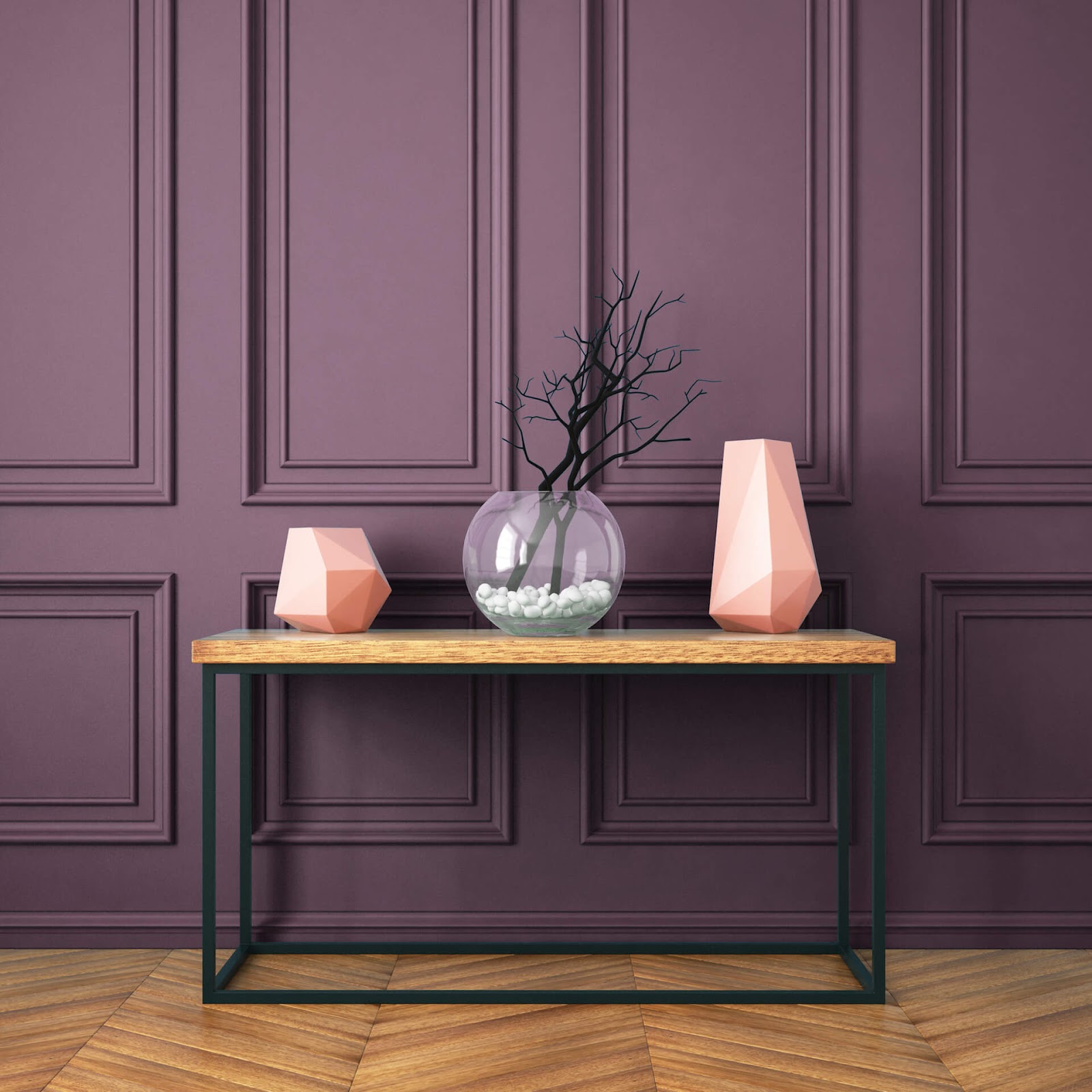 Room painted purple