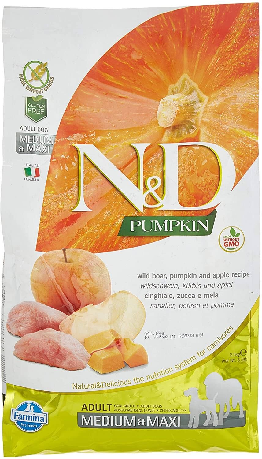 Farmina Grain-Free Pumpkin, Boar and Apple Dog Food (Legume- Free)