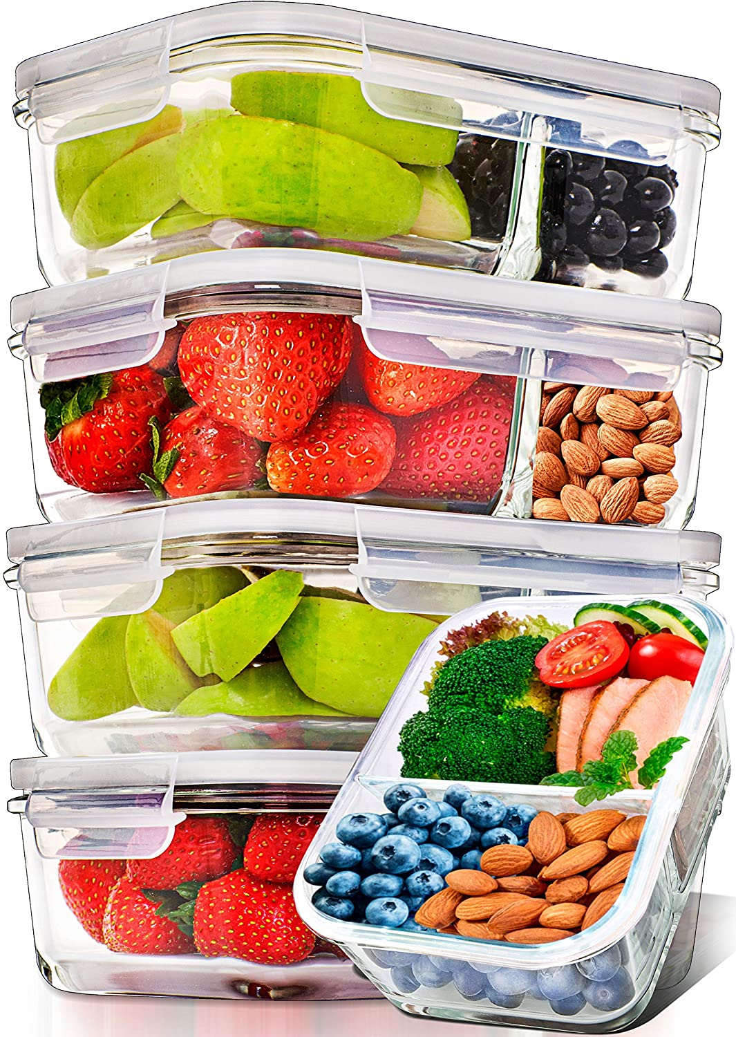 Prep Naturals 2-Compartment Containers