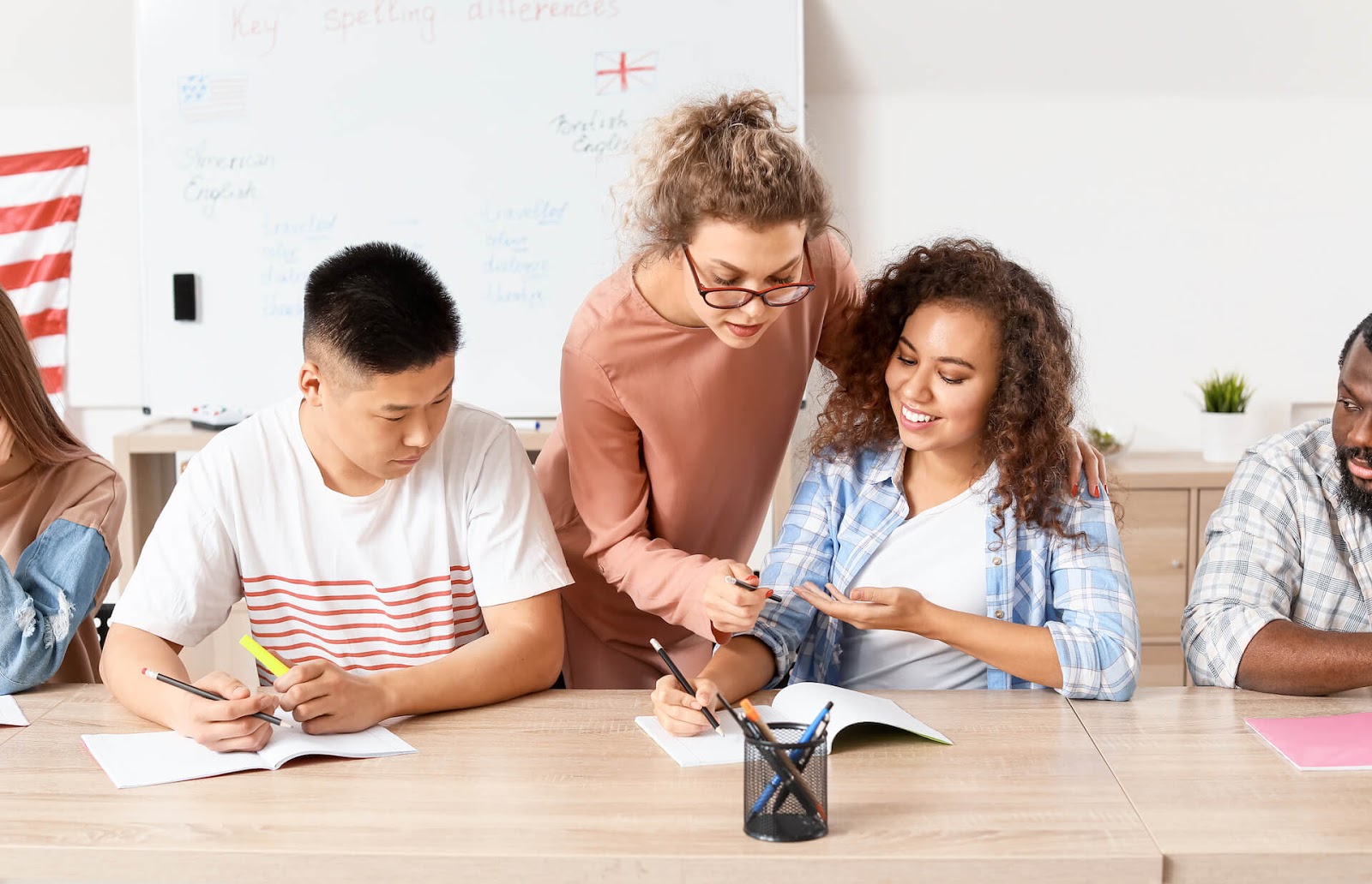 Students in a language class