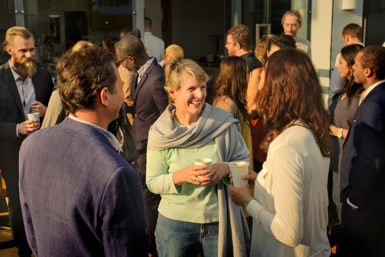 Group of people networking