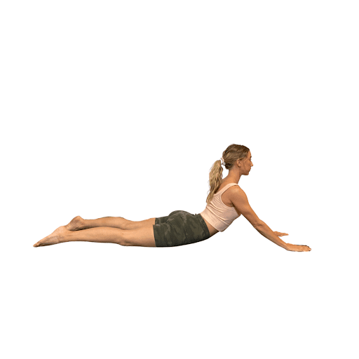 woman in extended sphinx position