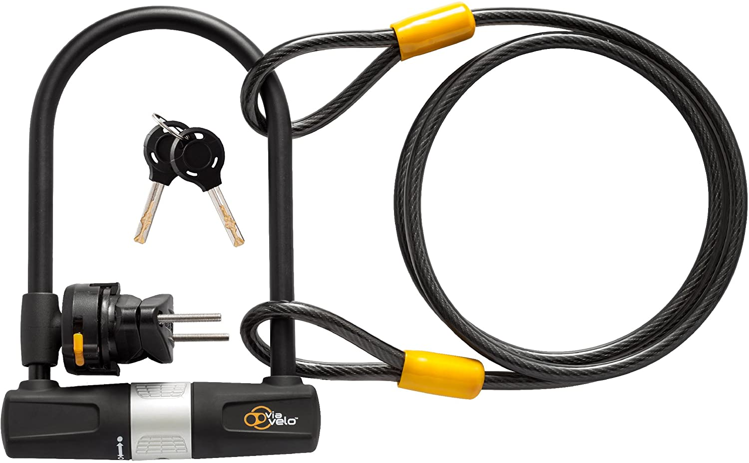 Via Velo Bike U Lock with Cable