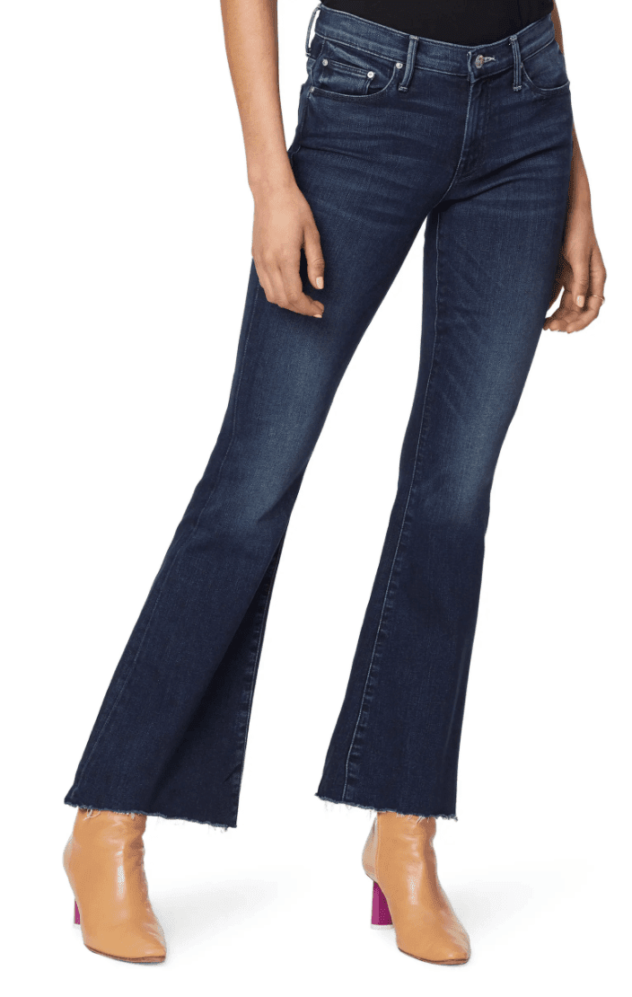 Mother The Weekend High Waist Fray Hem Flare Jean