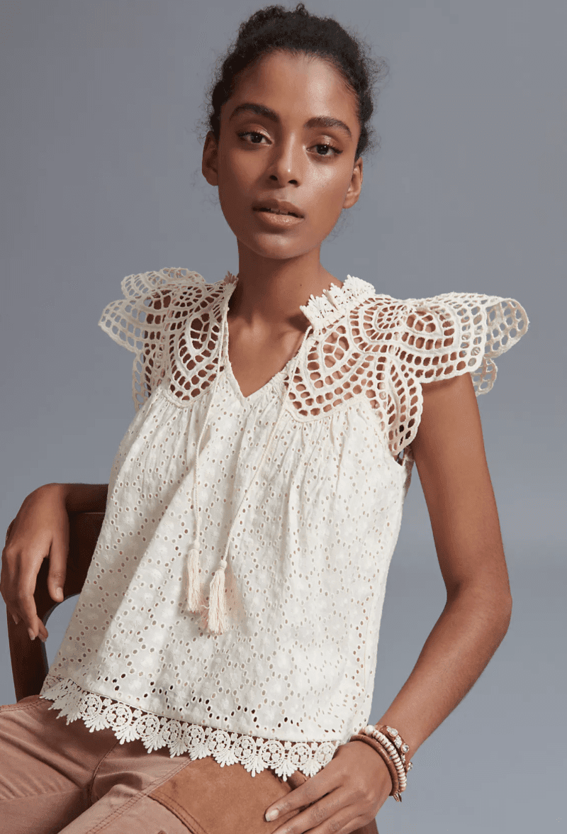 Charlize Eyelet Lace Blouse