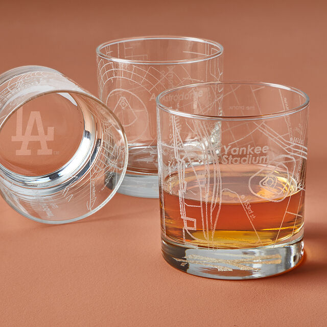 Baseball Park Map Glasses