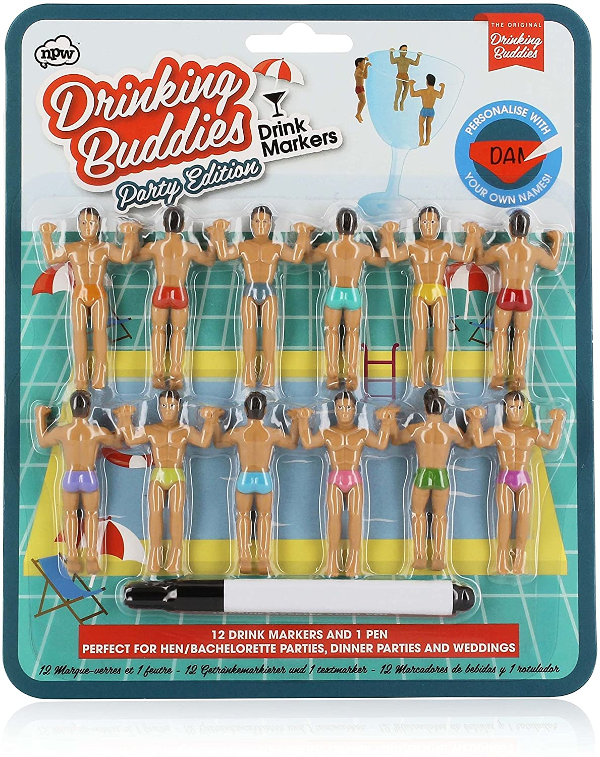 Drinking Buddies Glass Markers