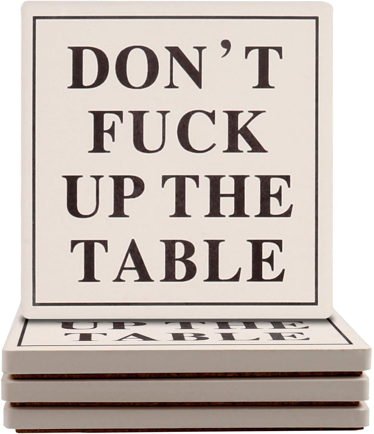 Don't F-Up the Table Coasters Gag GIft