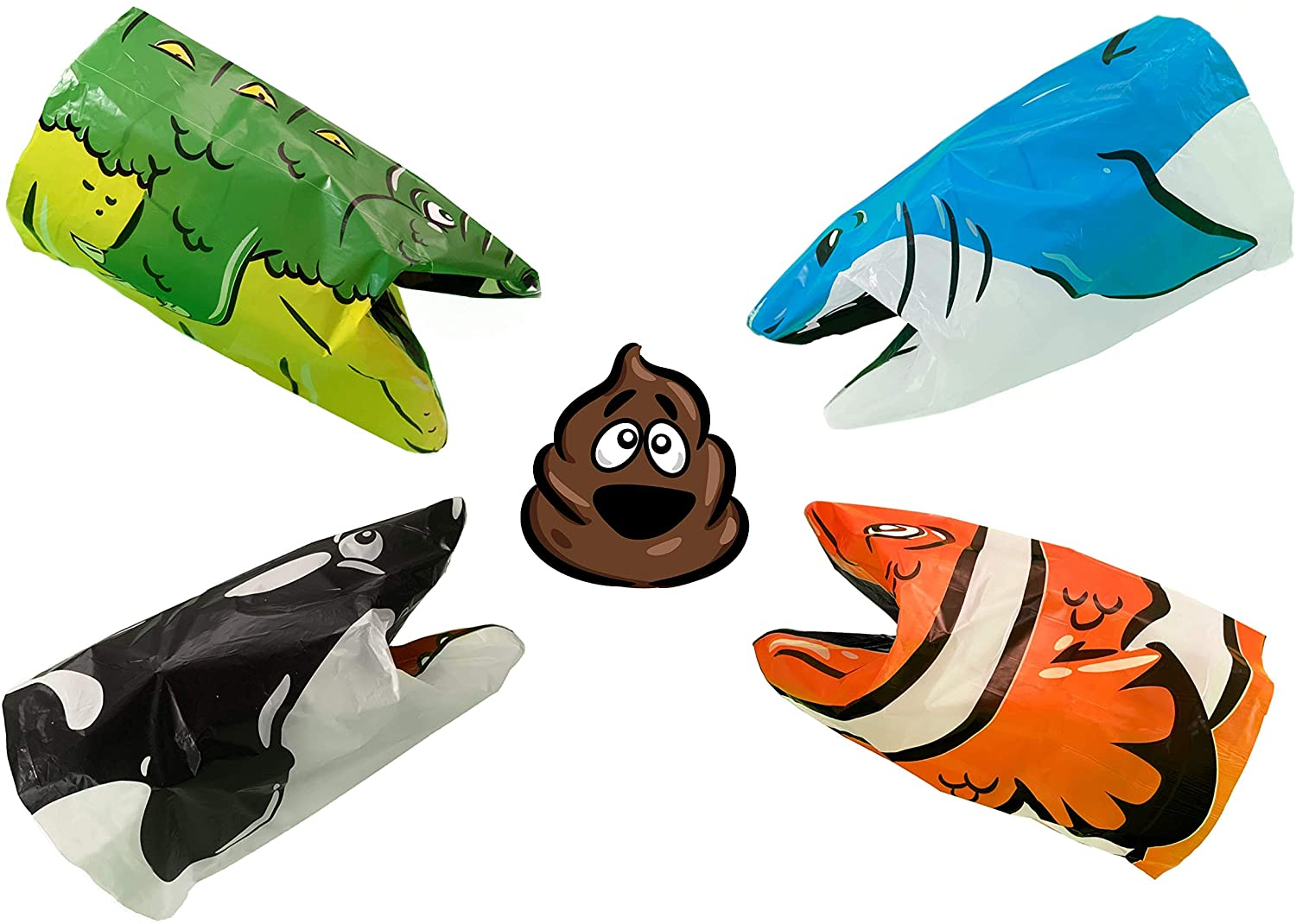 Funny animal shaped poo bags