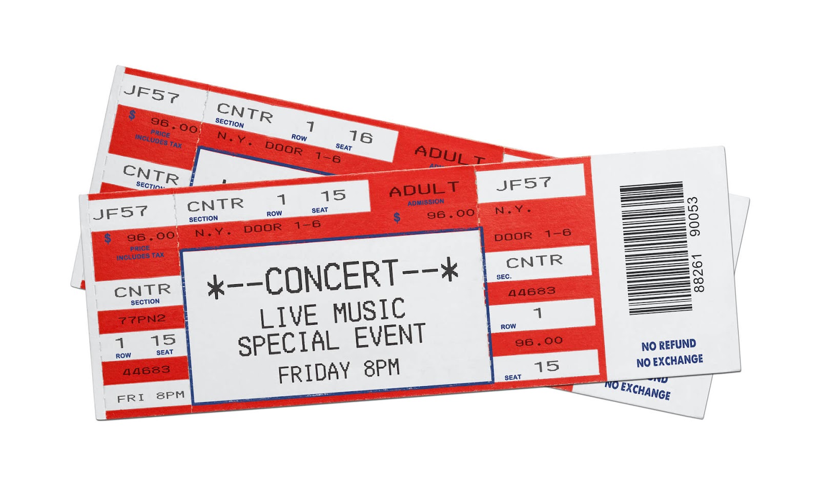 Tickets to a concert or big game