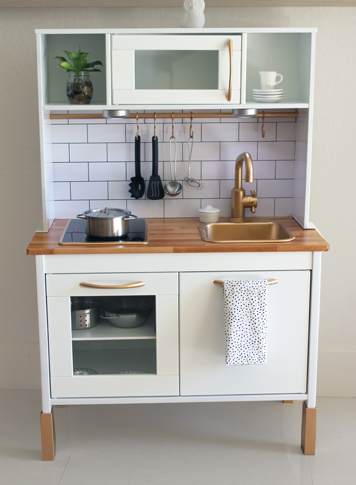 Upgraded play kitchen using Ikea furniture