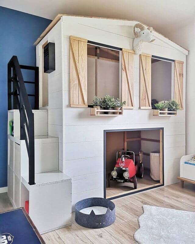 Kura bed turned playhouse