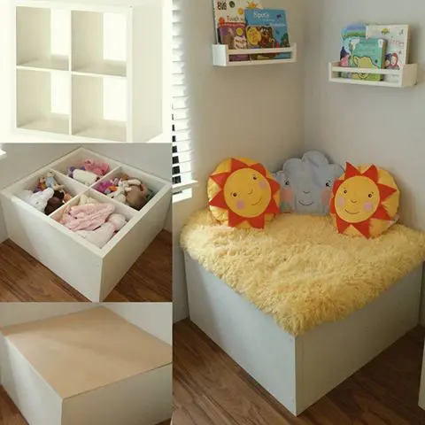 Cube turned into reading nook