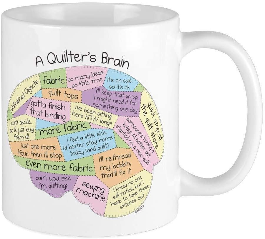 Quilters Brain Coffee Mug