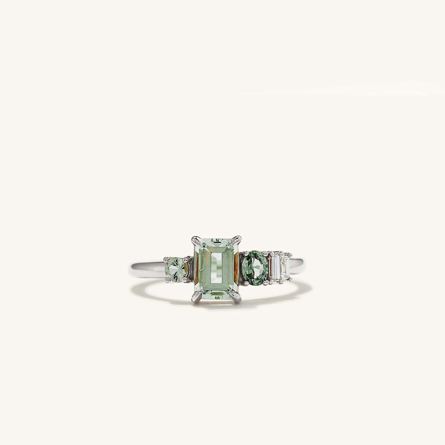 Linear Cluster Engagement Ring