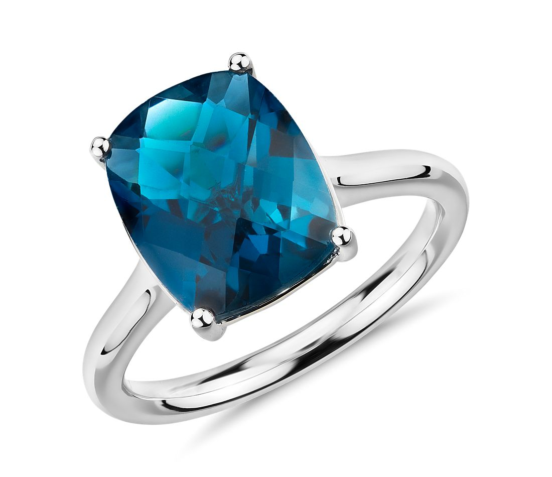 London Blue Topaz Engagement Ring