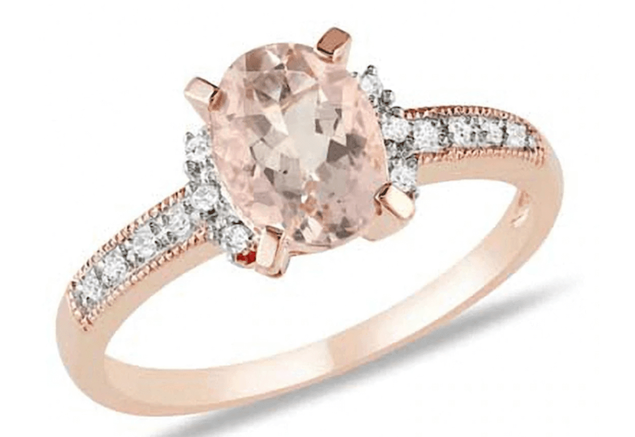 Oval Morganite Engagement Ring