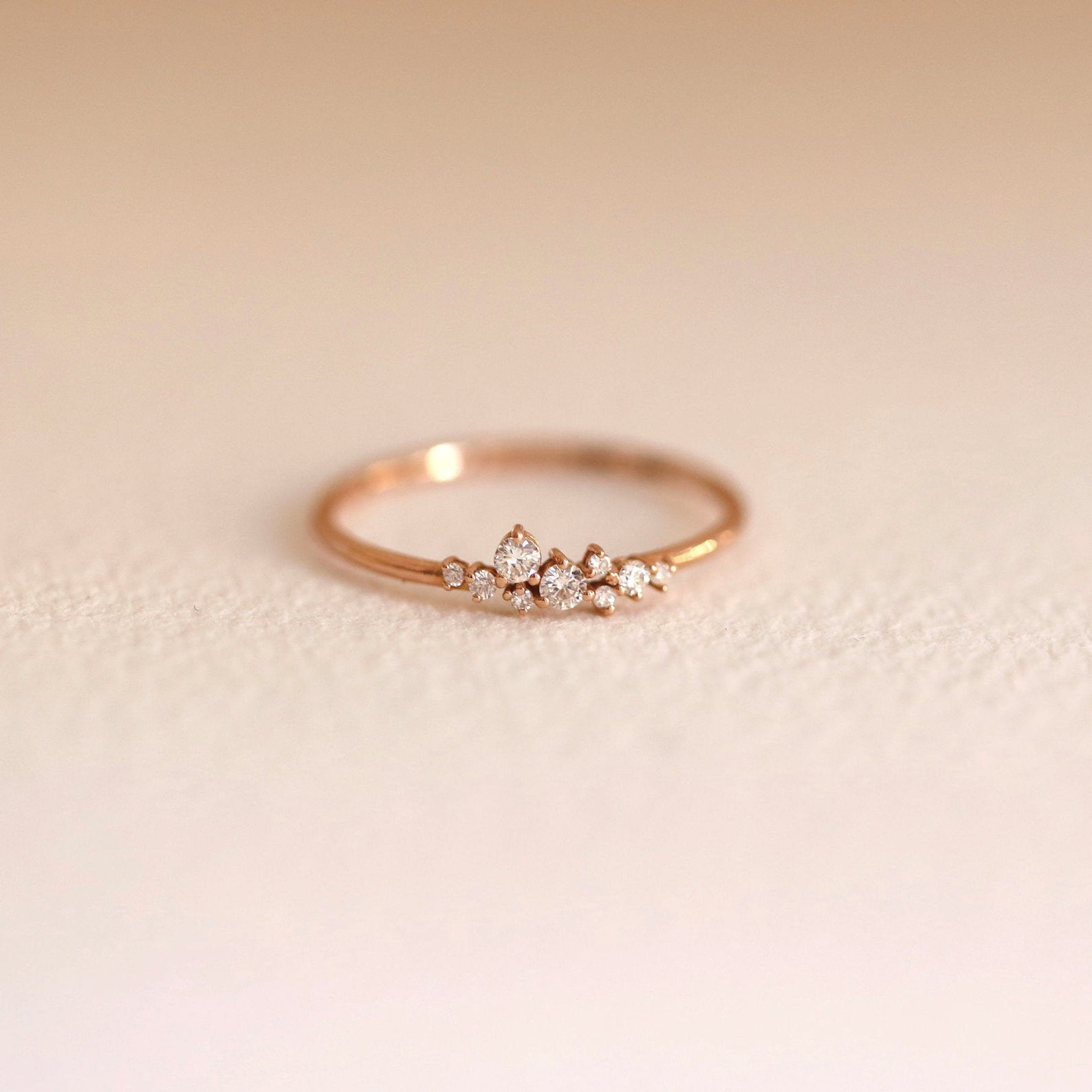 Conflict-Free Diamond Cluster Wedding Band