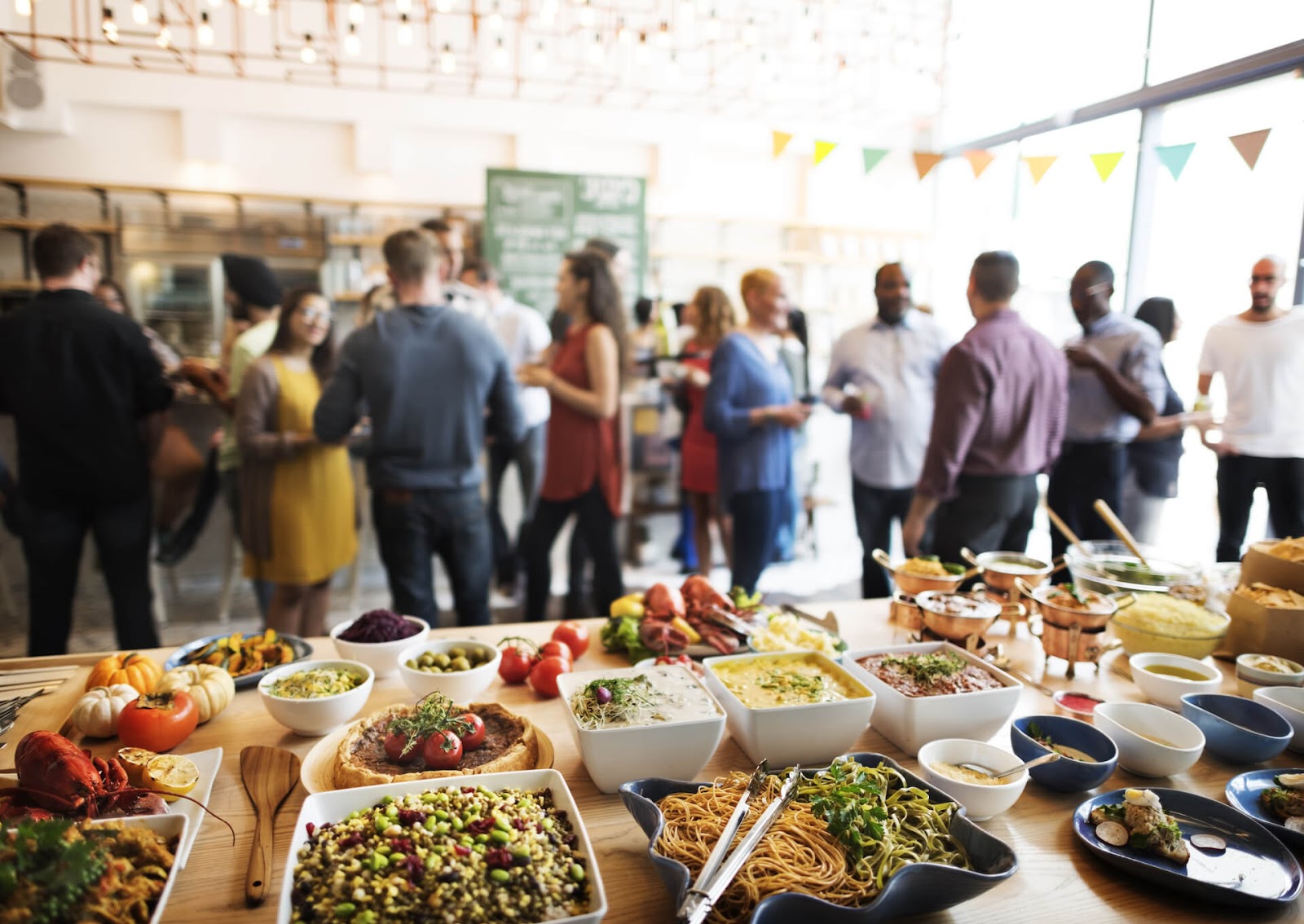 Taco bar at a co-ed baby shower