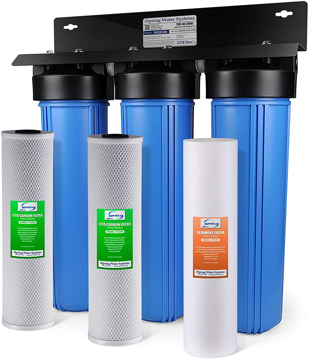 iSpring WGB32B 3-Stage Whole House Water Filtration System