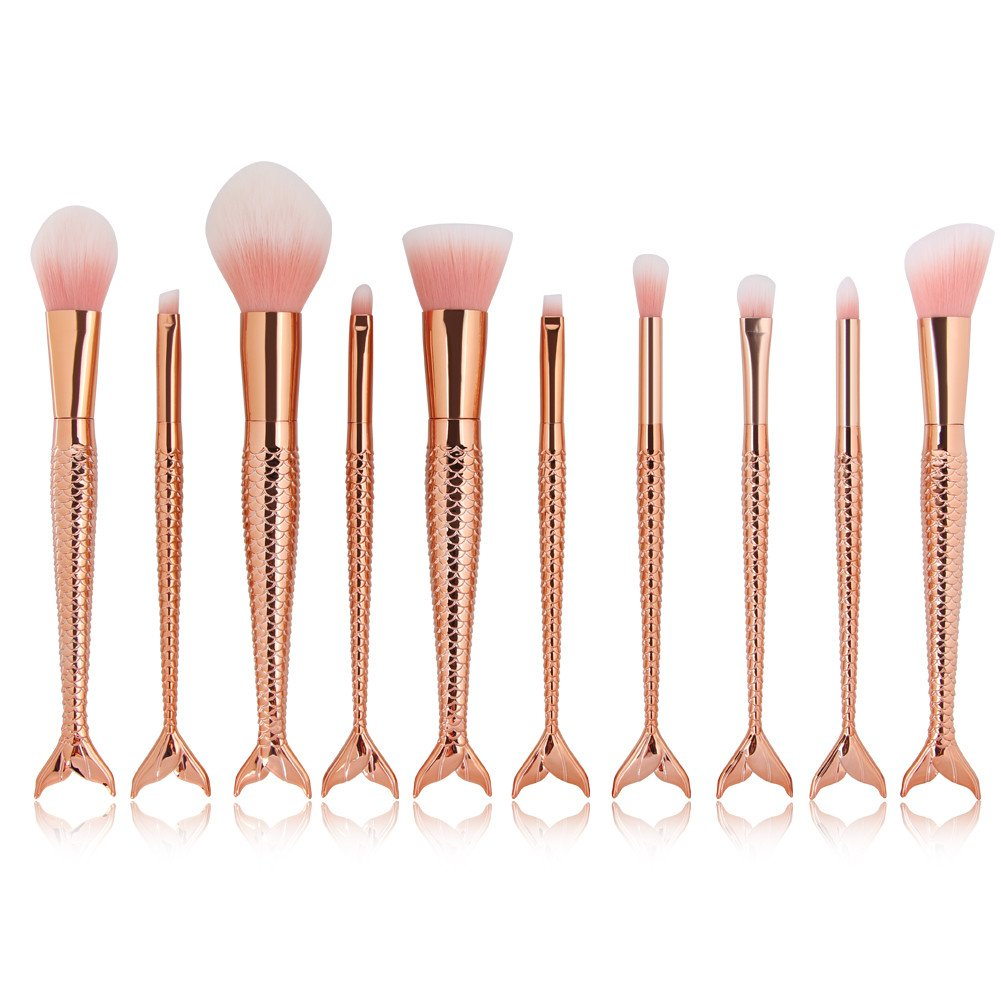 Rose Gold Makeup Brush Set