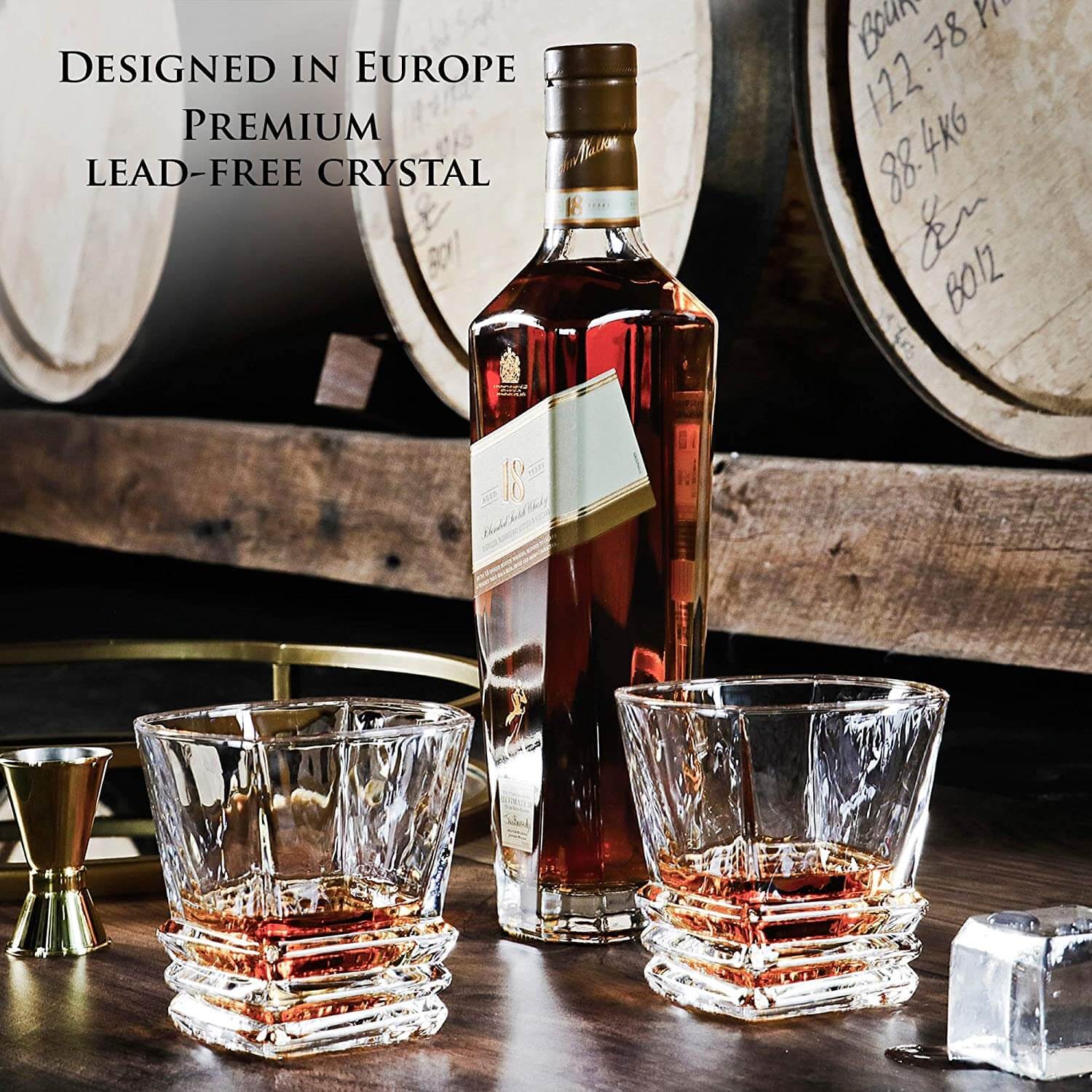 Maketh the Man Art Deco Whiskey Glasses