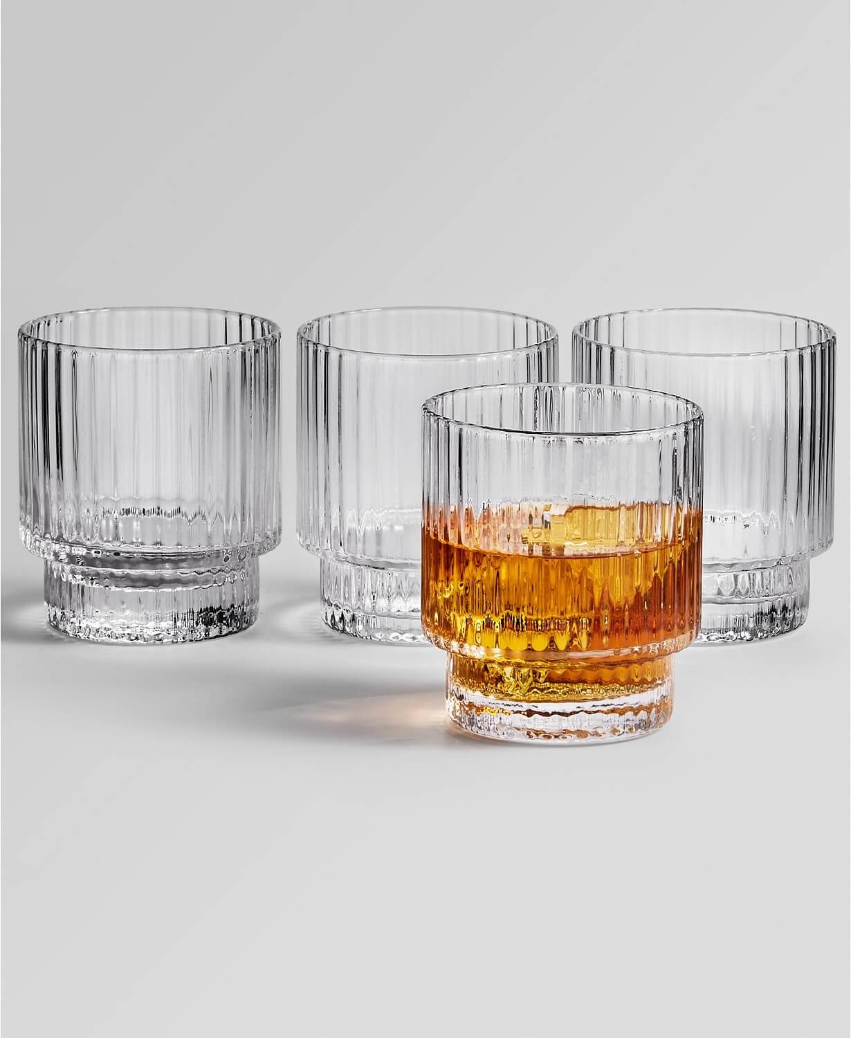 Hotel Collection Fluted Double Old Fashioned Glasses