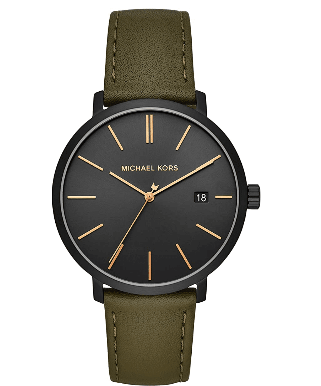 Green and black Michael Kors watch