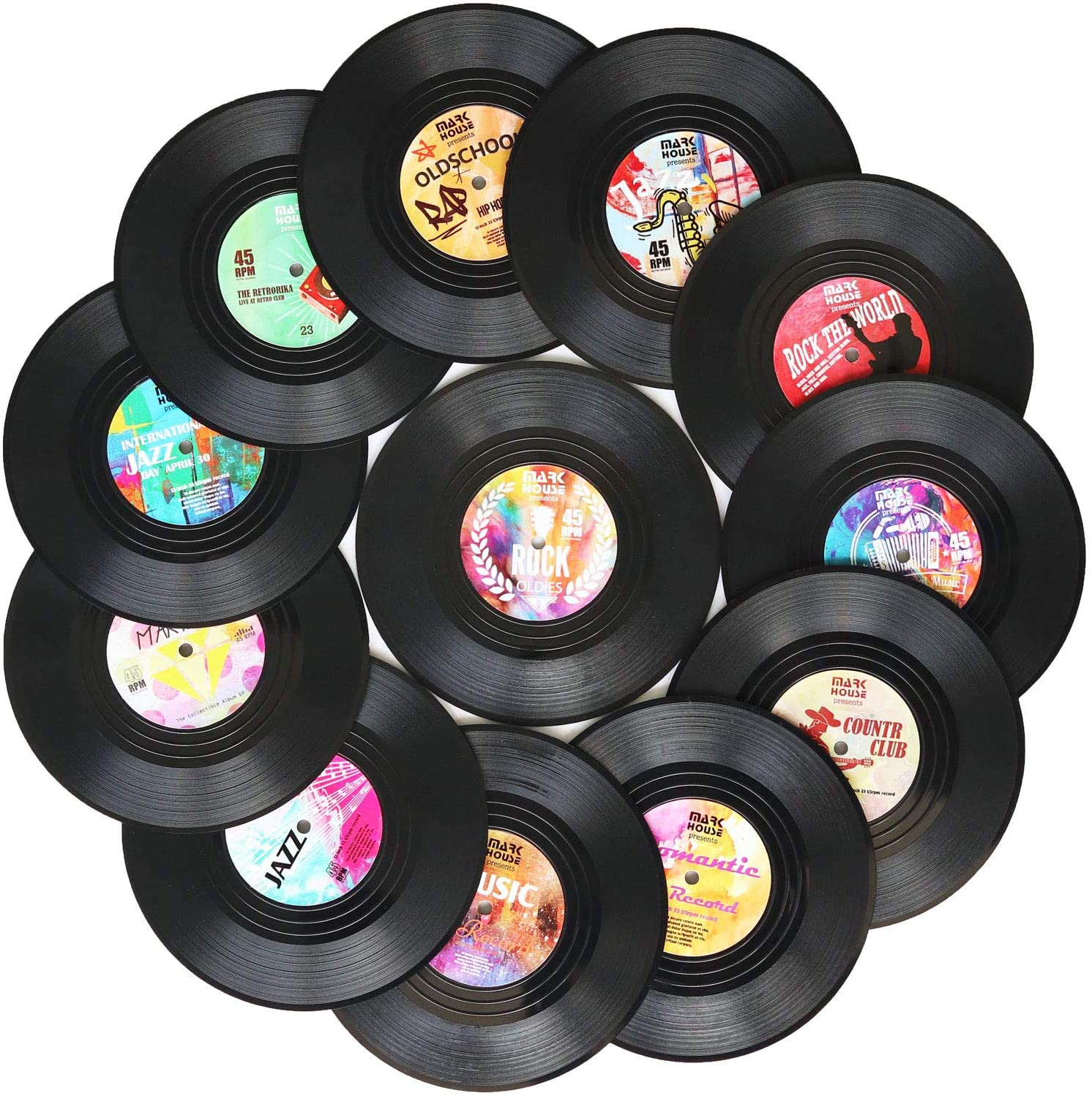 Vinyl Record Disk Coasters
