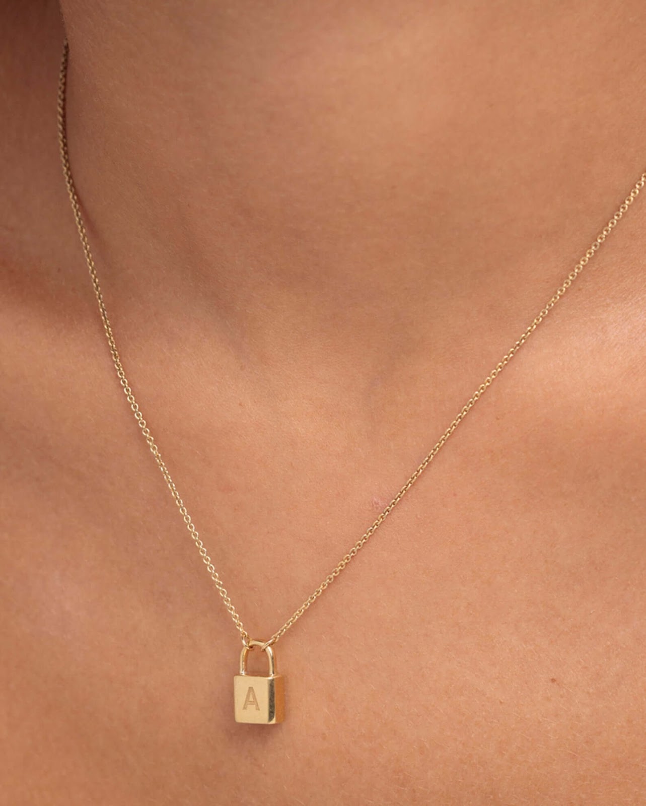 Initial Padlock Pendant