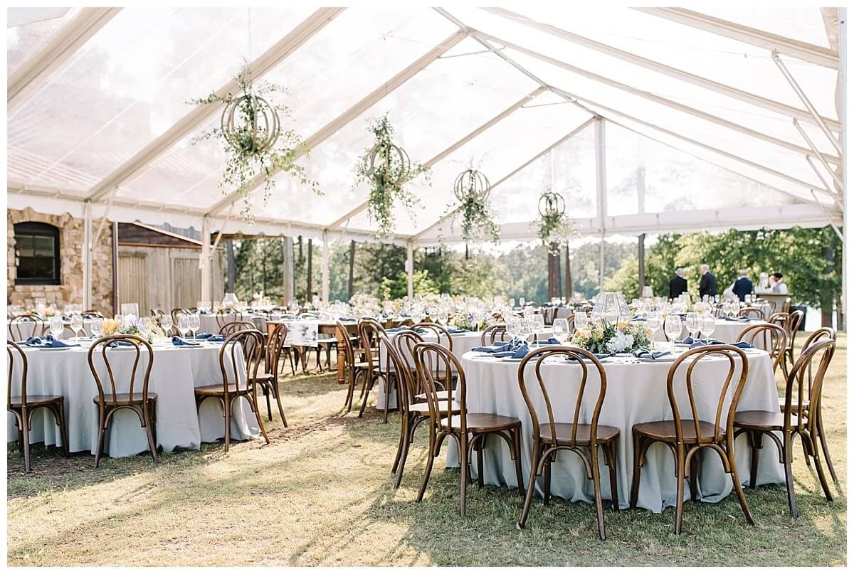 Outdoor wedding venue in the early afternoon