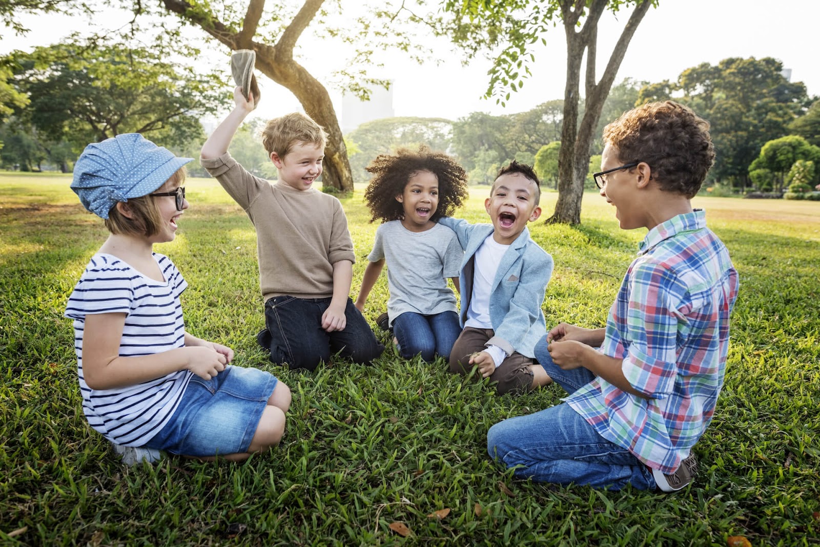 Group of kids playing outside