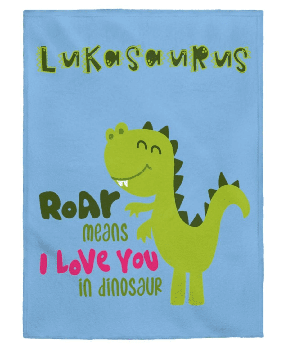 Personalized Dino Blanket