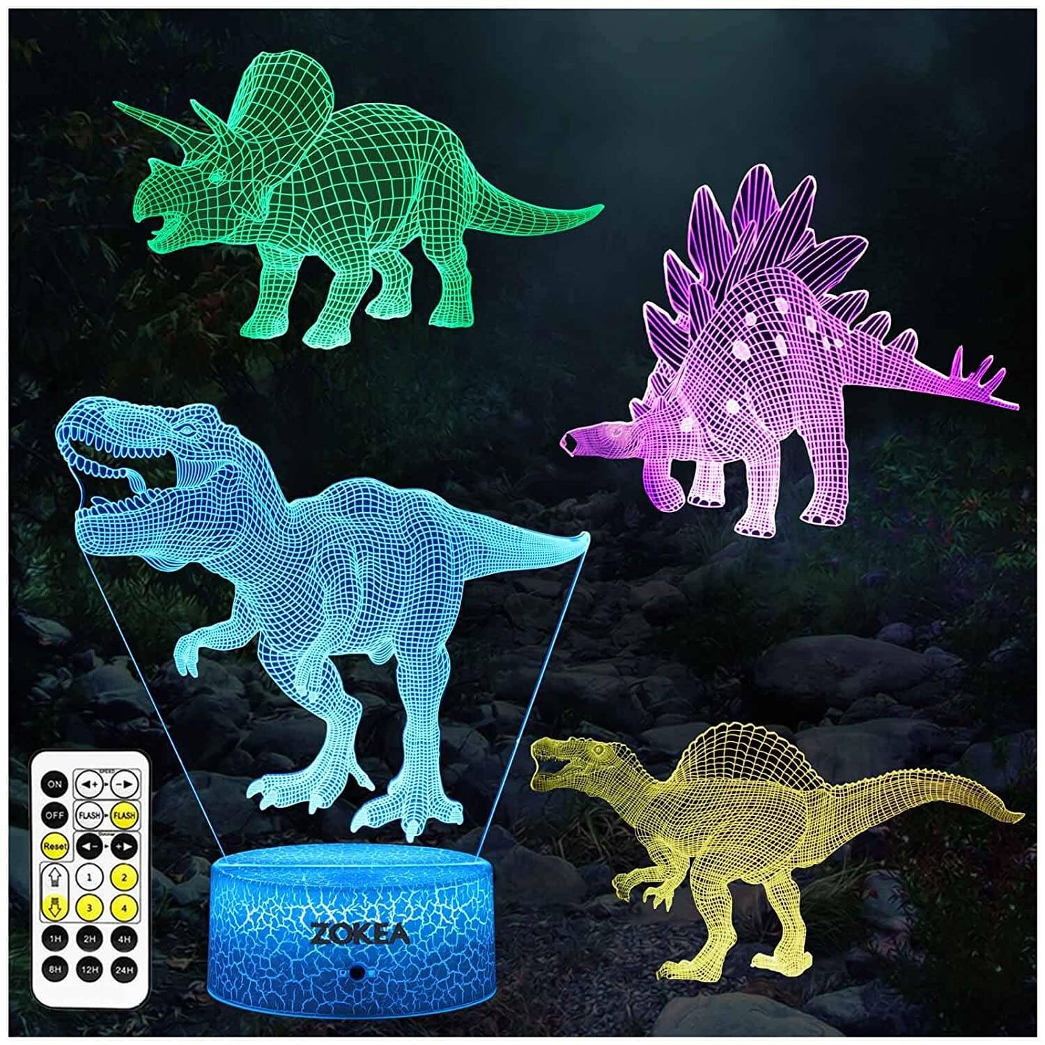 Zokea 3D Dinosaur Night Light