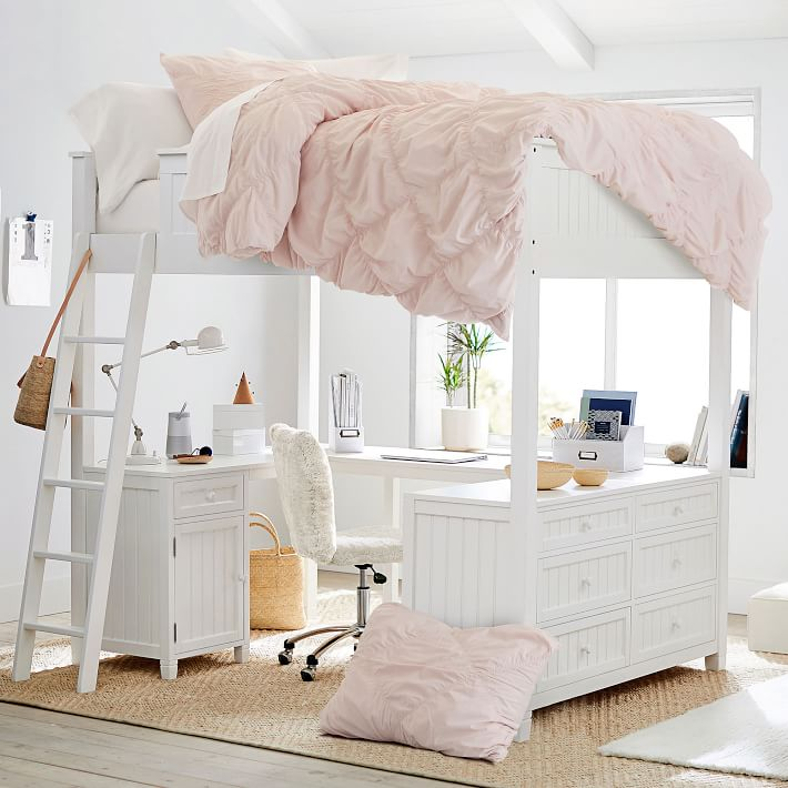 Beadboard loft bed