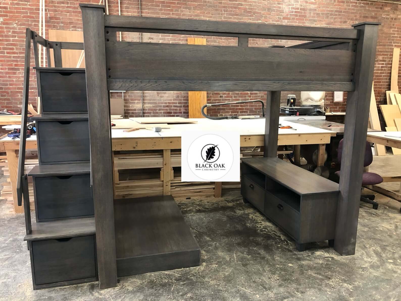 Black Oak Cabinetry Full-Size Loft Bed