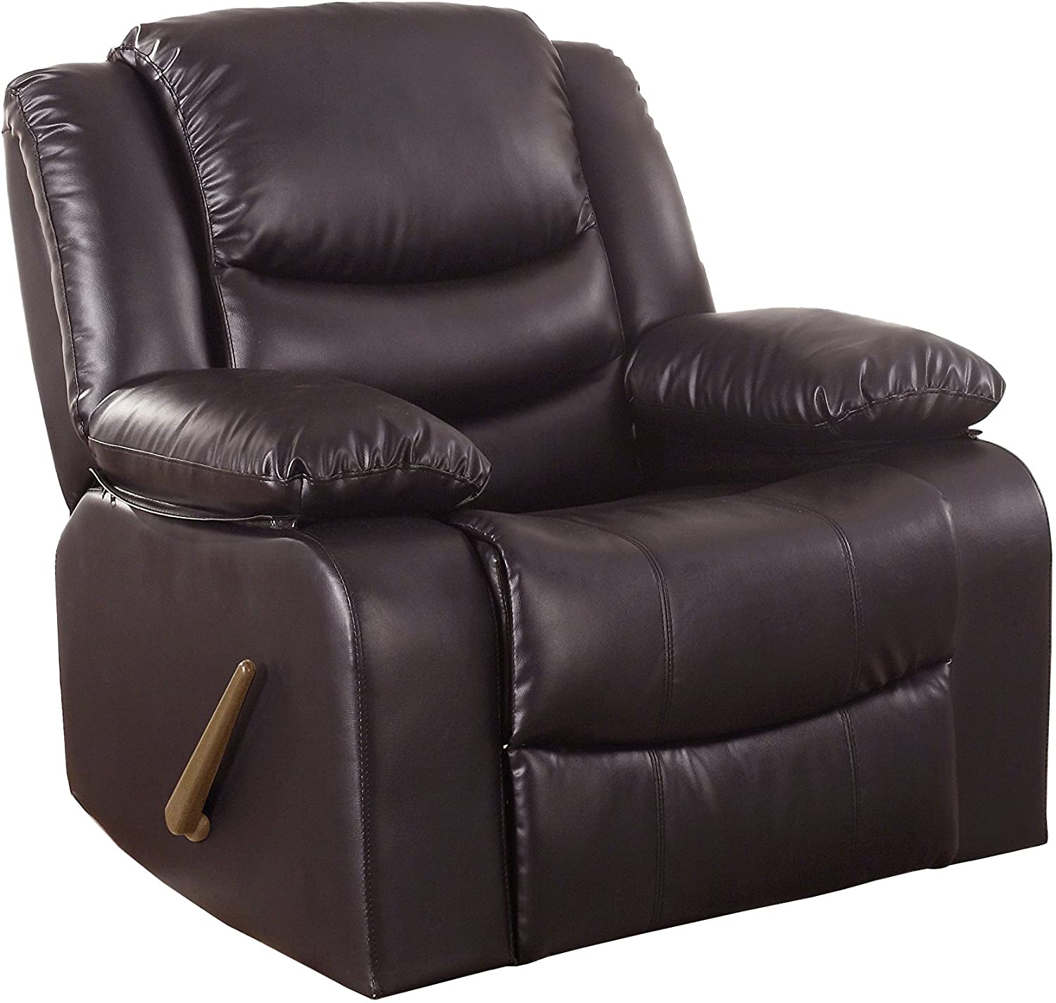 Divano Roma Furniture Bonded Leather Rocker Recliner
