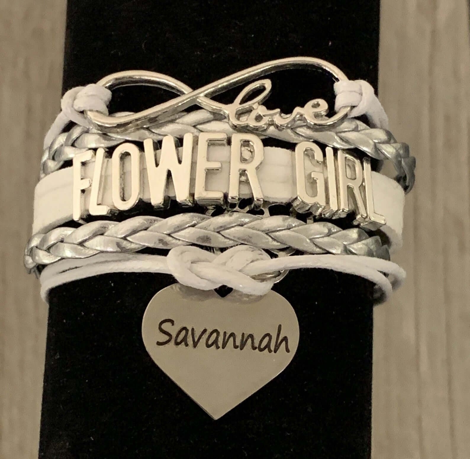 Flower Girl Personalized Bracelet