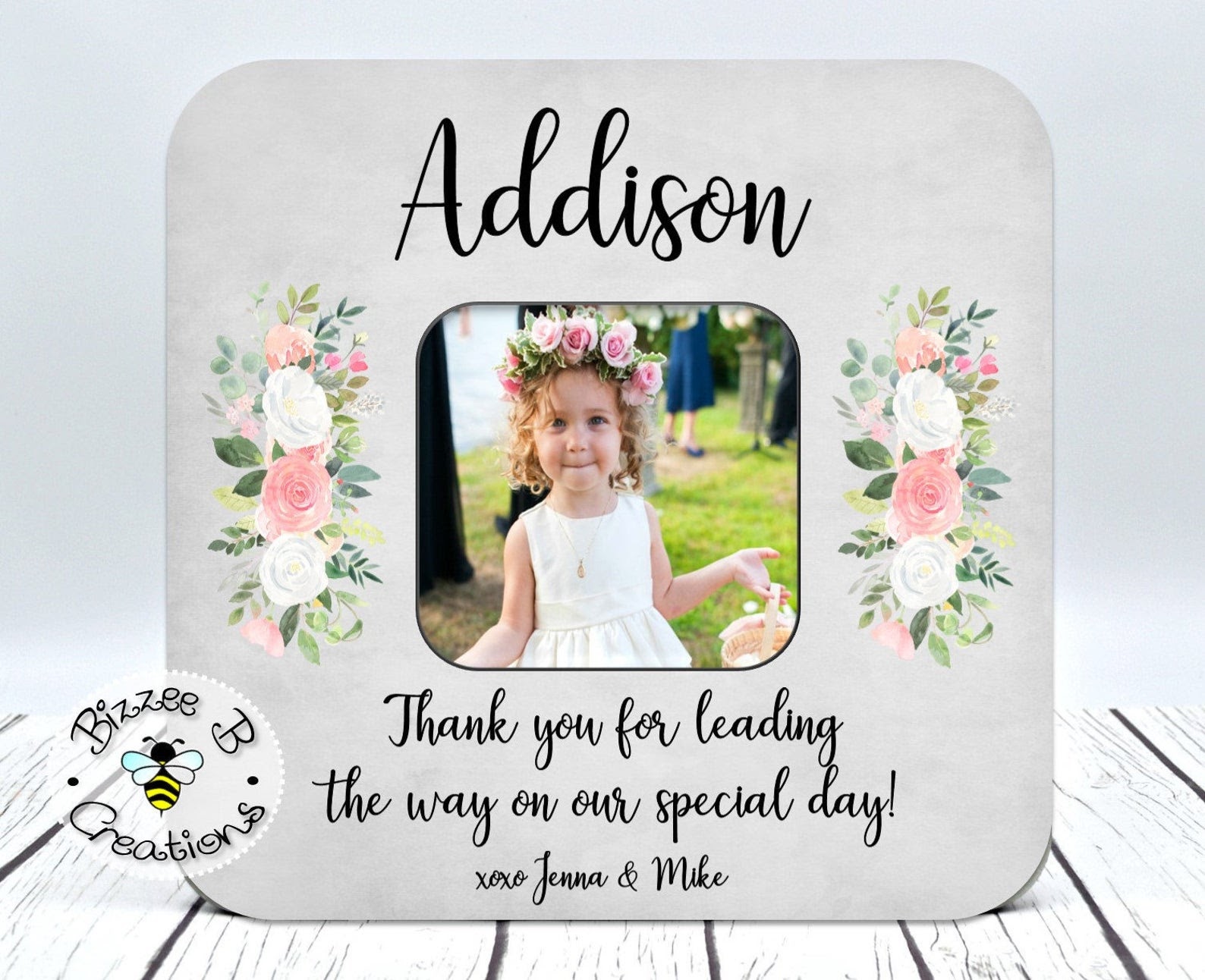 Personalized flower girl picture frame
