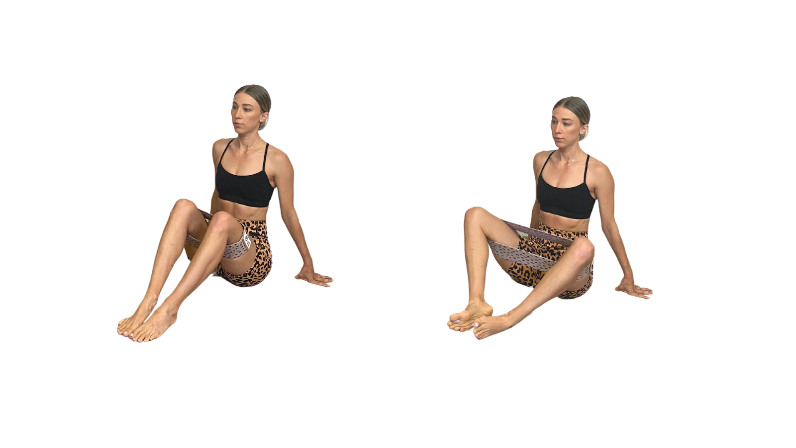 Seated Clam shell exercises with bands