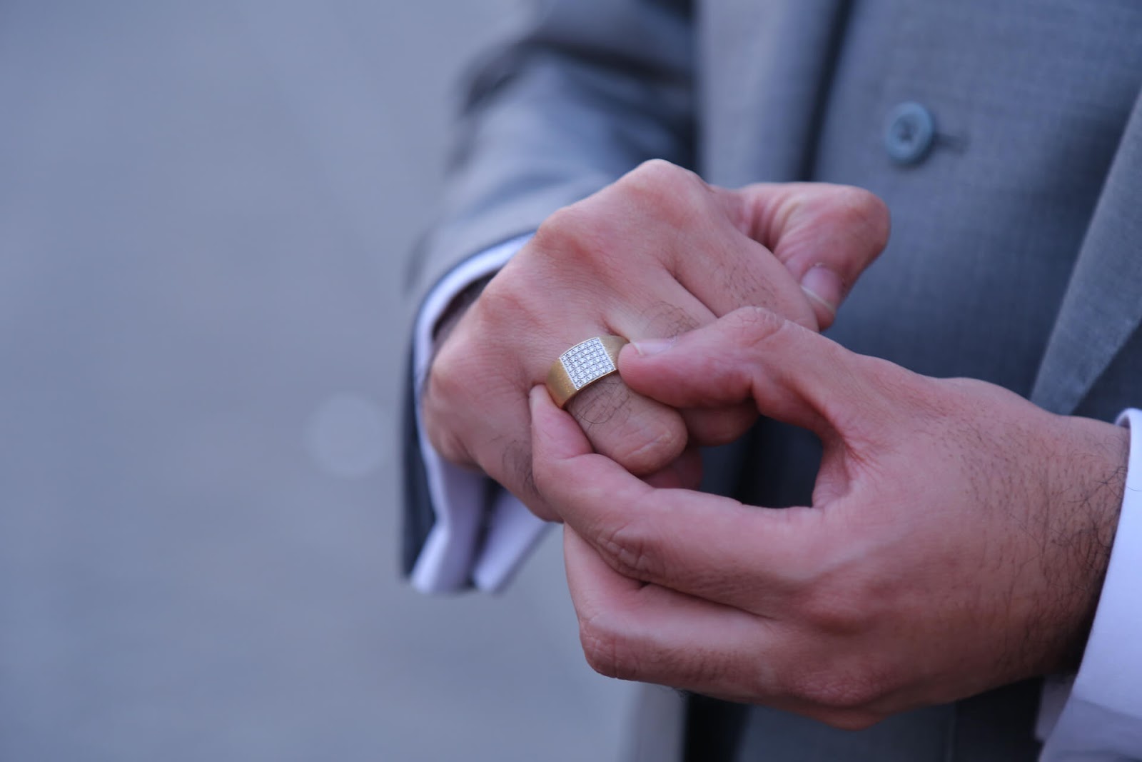 Man putting a ring on