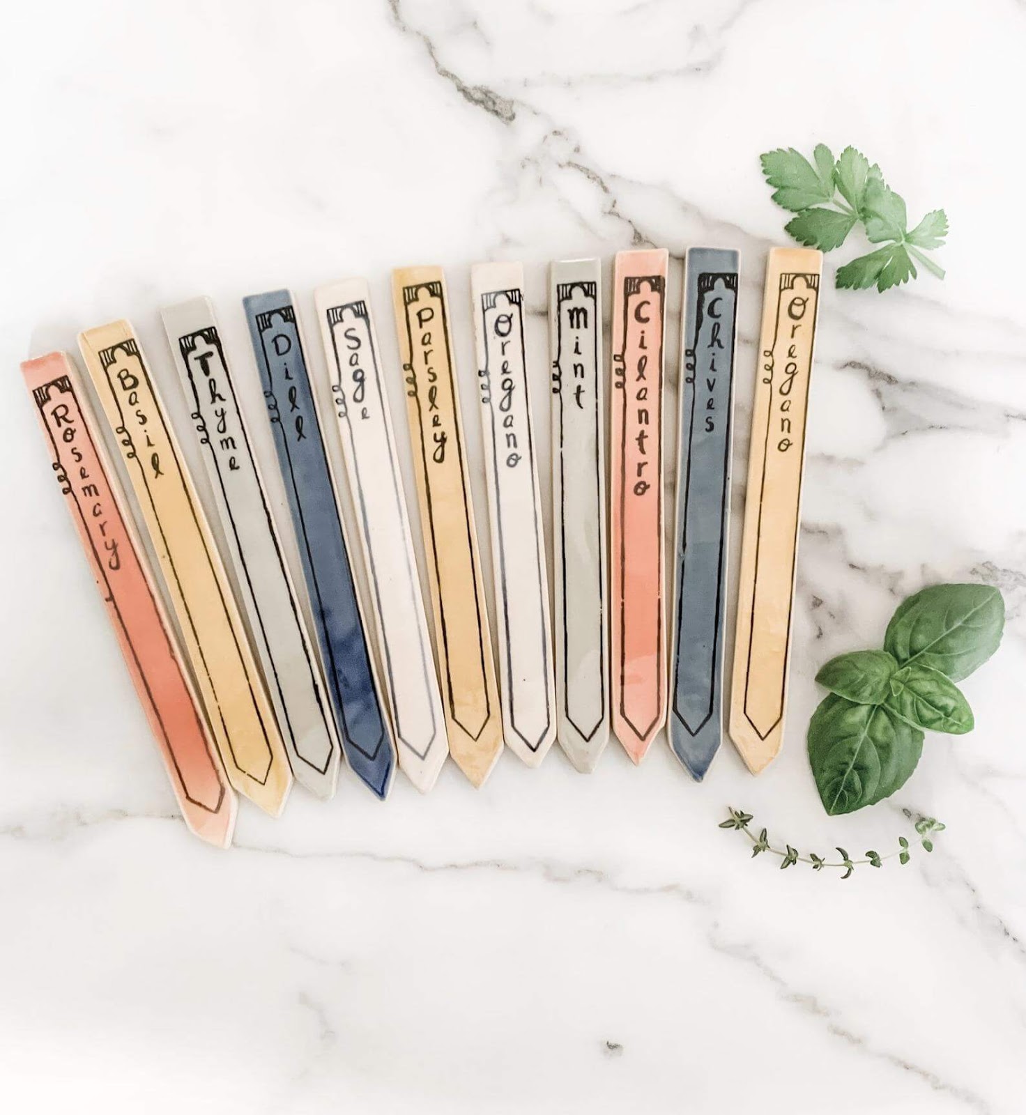 Ceramic Herb Garden Markers