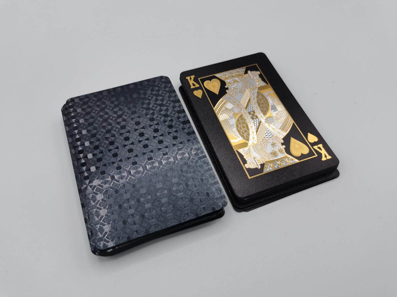 luxury black playing cards