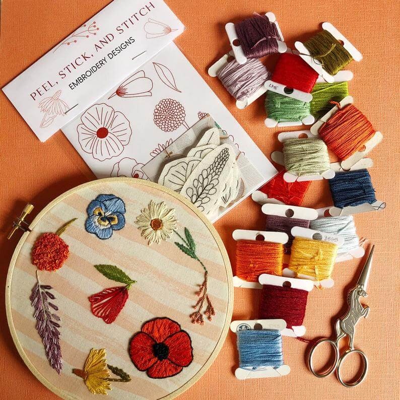 DIY Embroidery Wildflower pattern