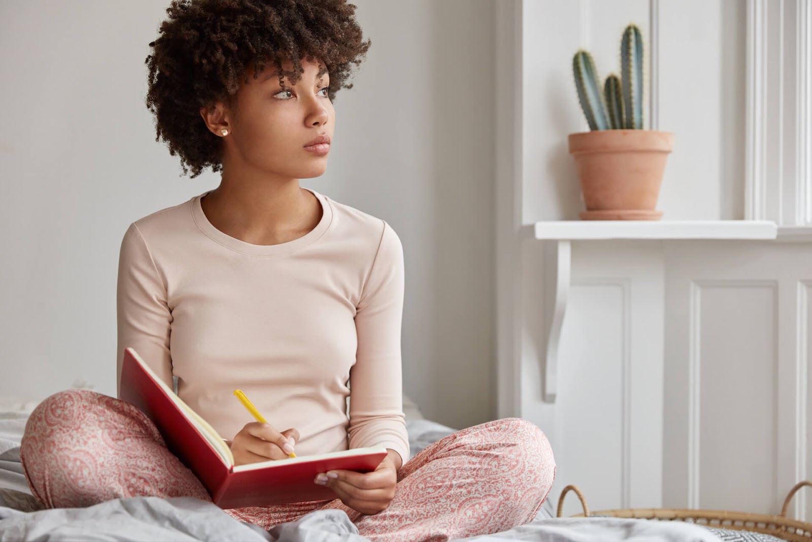 Woman journaling
