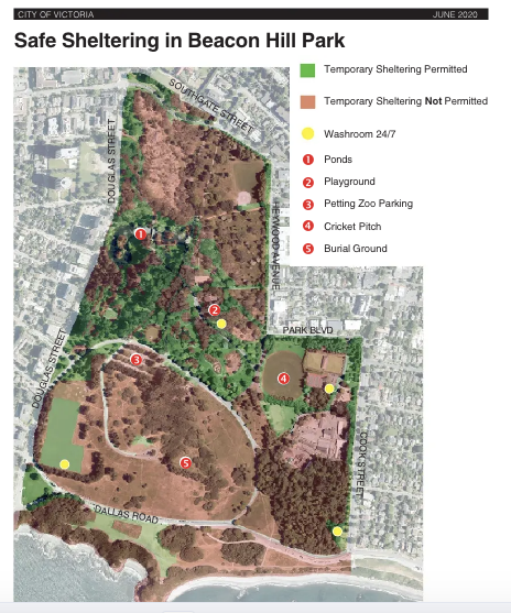 Beacon Hill Park Map Inside The City Of Victoria's Case Against The Beacon Hill Tenters -  Capital Daily