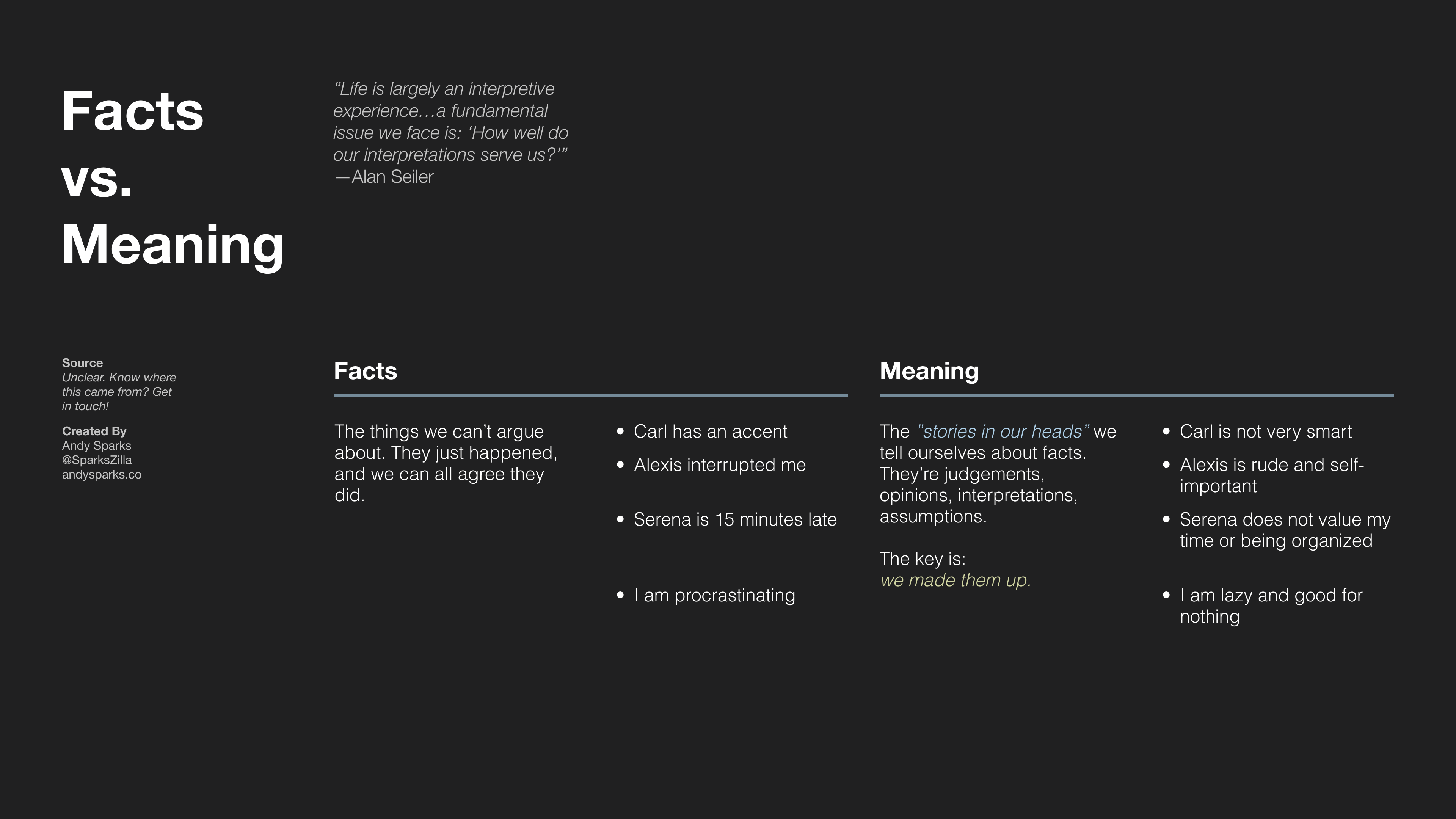 Hoo Boy—3 / Are you mistaking the stories in your head for facts?