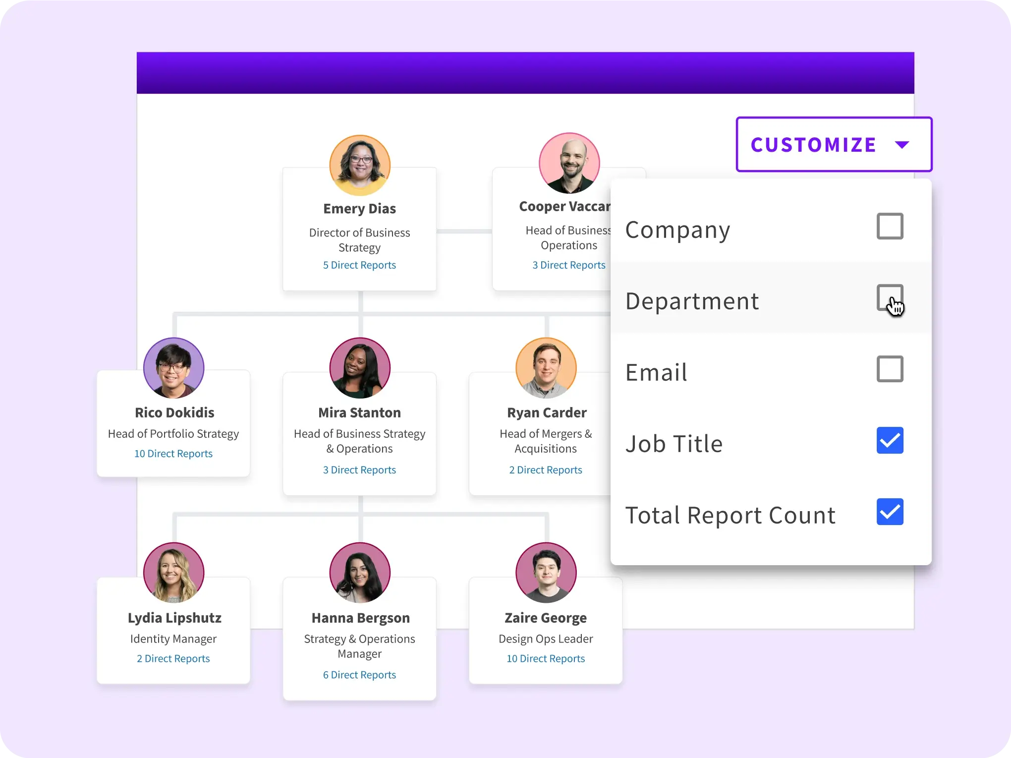 Org Charts Auto-Built With Your Data