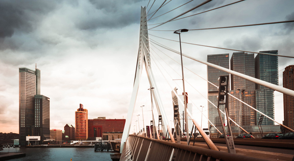 Erasmus Bridge in Rotterdam